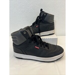Levi's Drive Hi CBL Black Charcoal High Top Sneakers 50013714 Mens 7 Casual